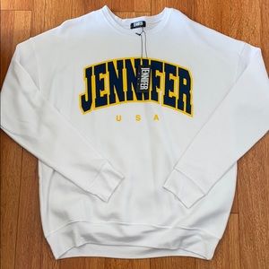 jennifer crewneck in size large
